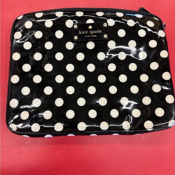 kate spade Handbags - Kate Spade Black and White Polka Dot Clutch
